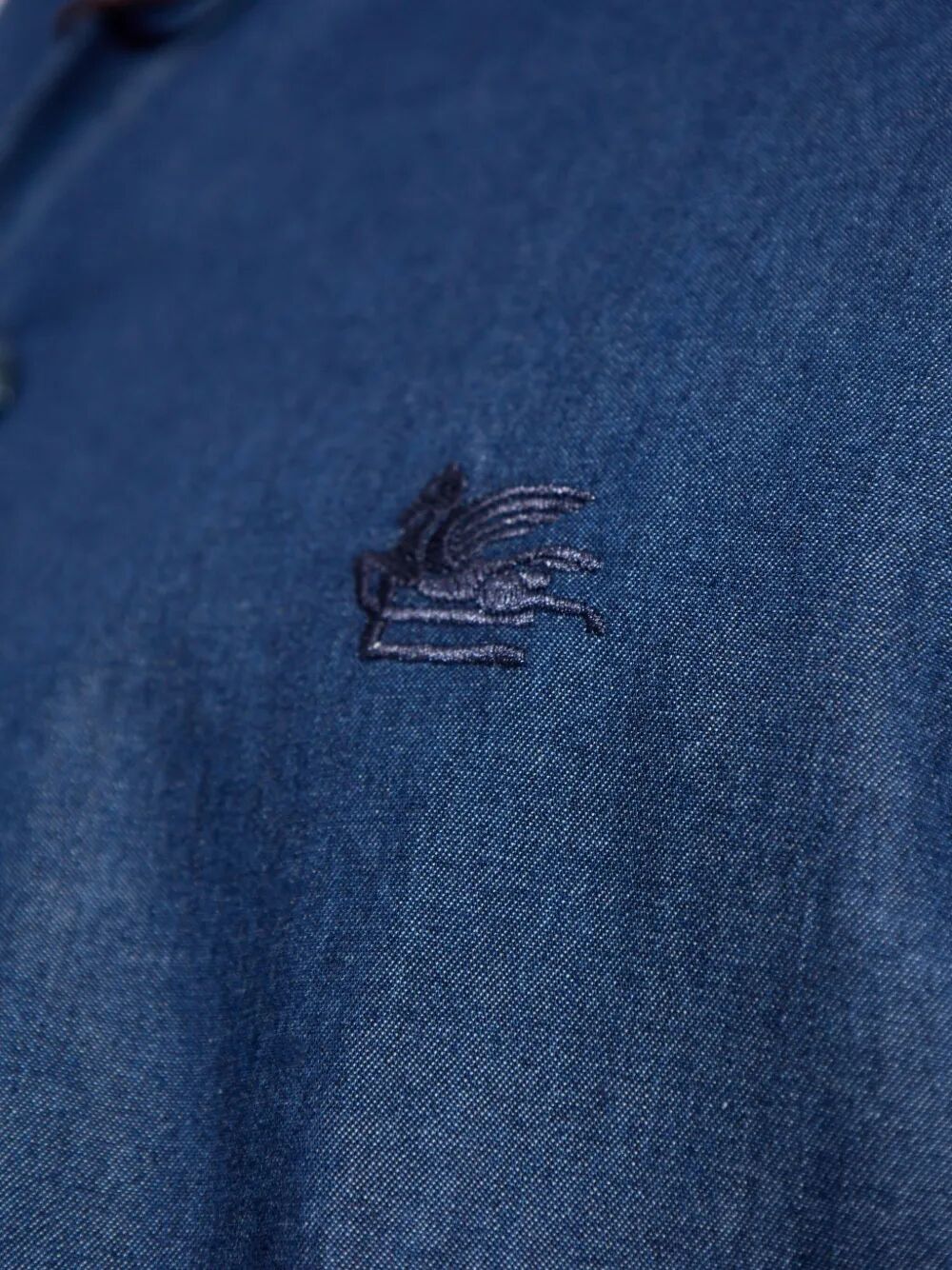 Etro Men Embroidered Logo Cotton Shirt by Luosophy