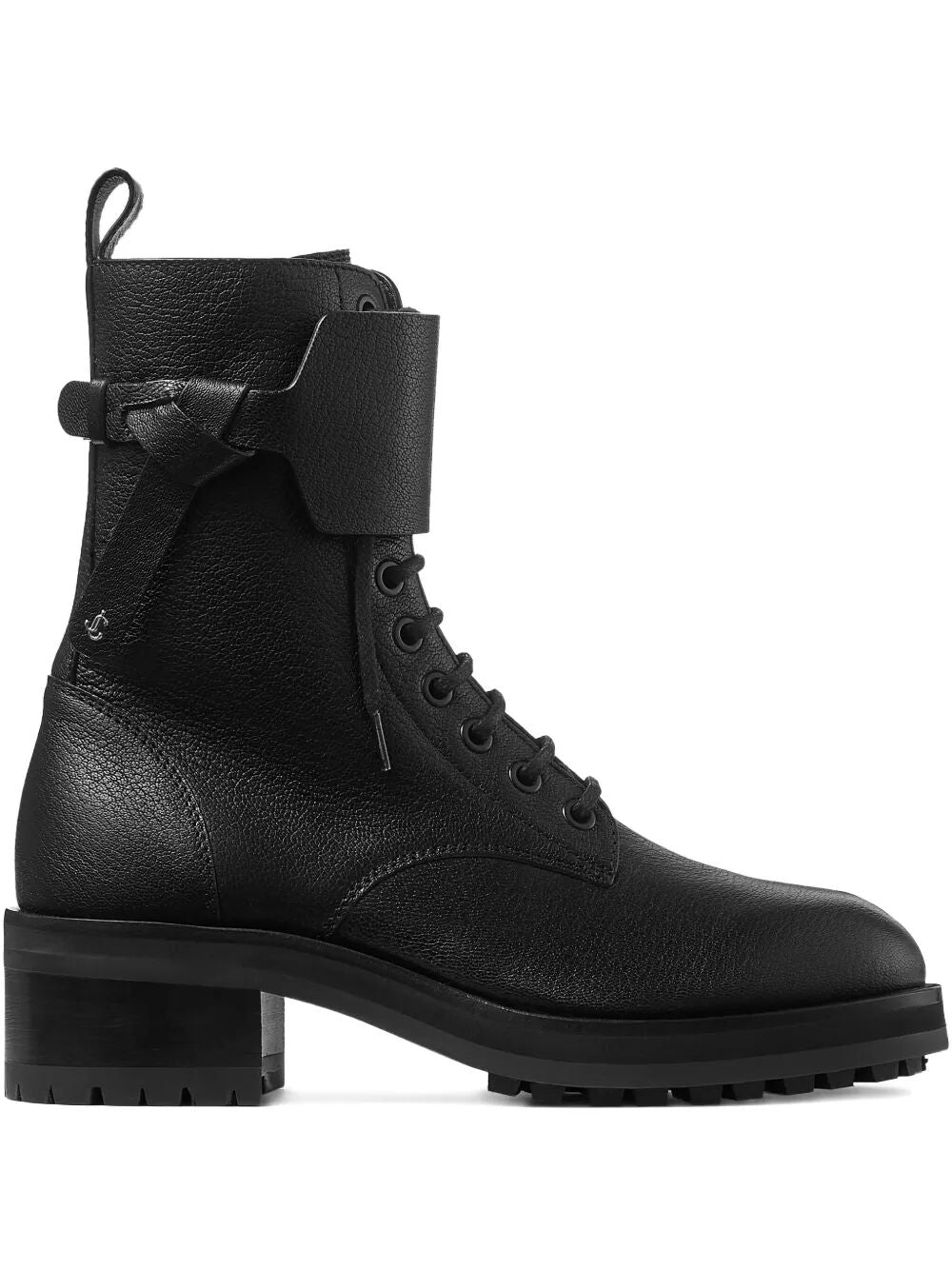 Jimmy Choo Women Rosabel Leather Lace-Up Combat Boots by Luosophy