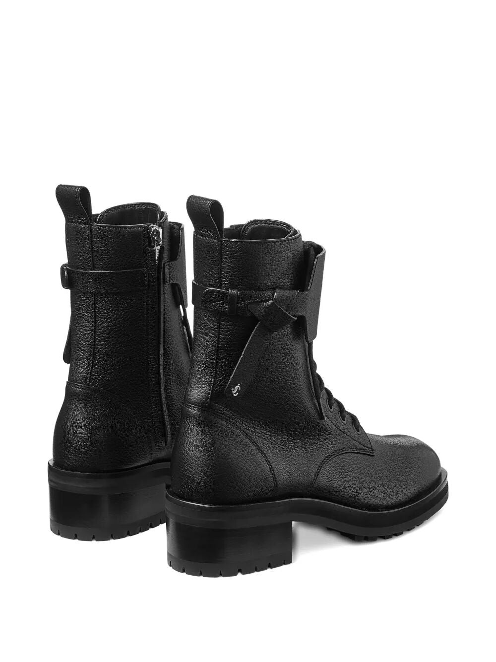 Jimmy Choo Women Rosabel Leather Lace-Up Combat Boots by Luosophy