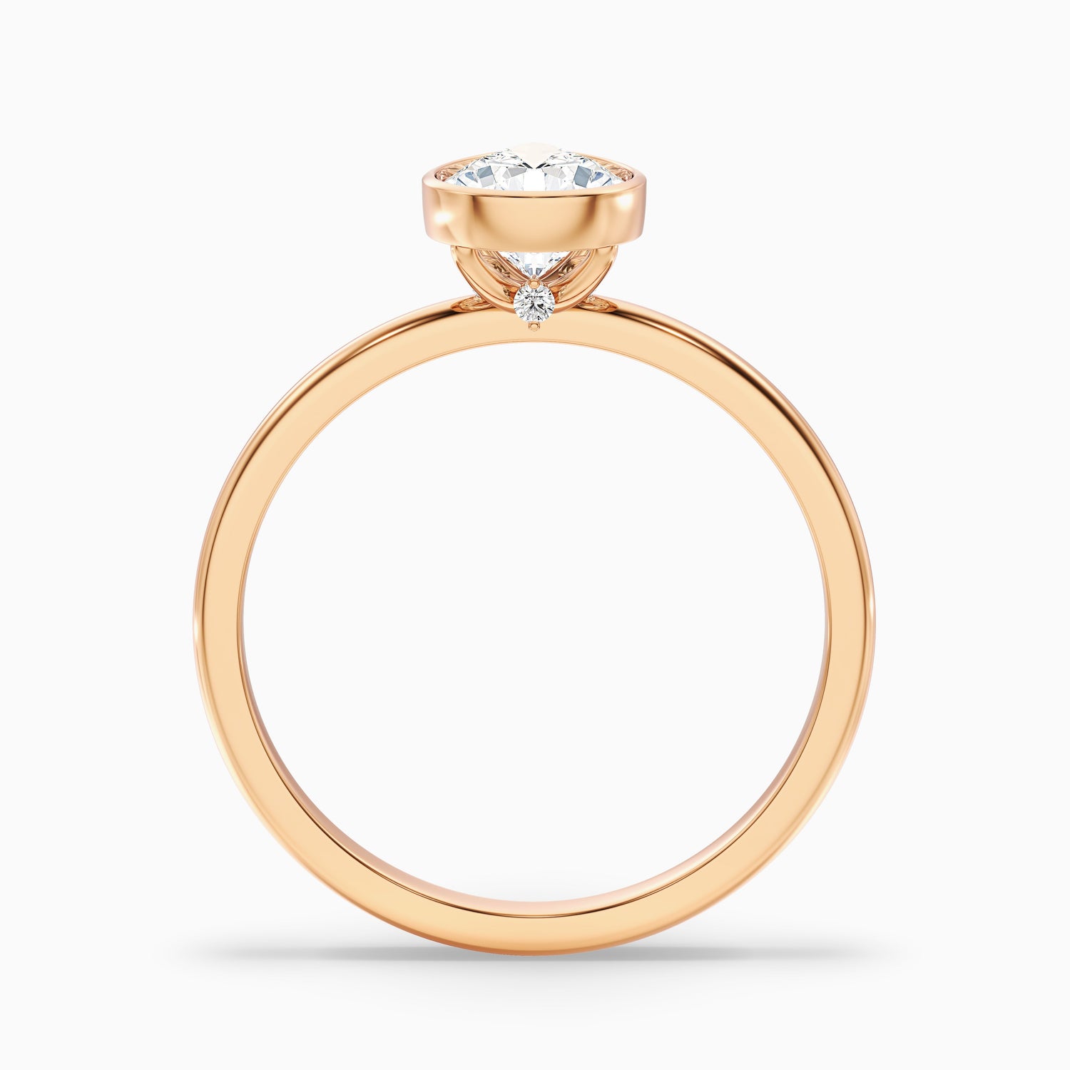 Nasya 5.5 Carat Pear Cut Bezel Set Moissanite Diamond Ring in 10k Yellow Gold