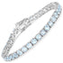 12.48 Carat Genuine Blue Topaz .925 Sterling Silver Bracelet  DestGlow