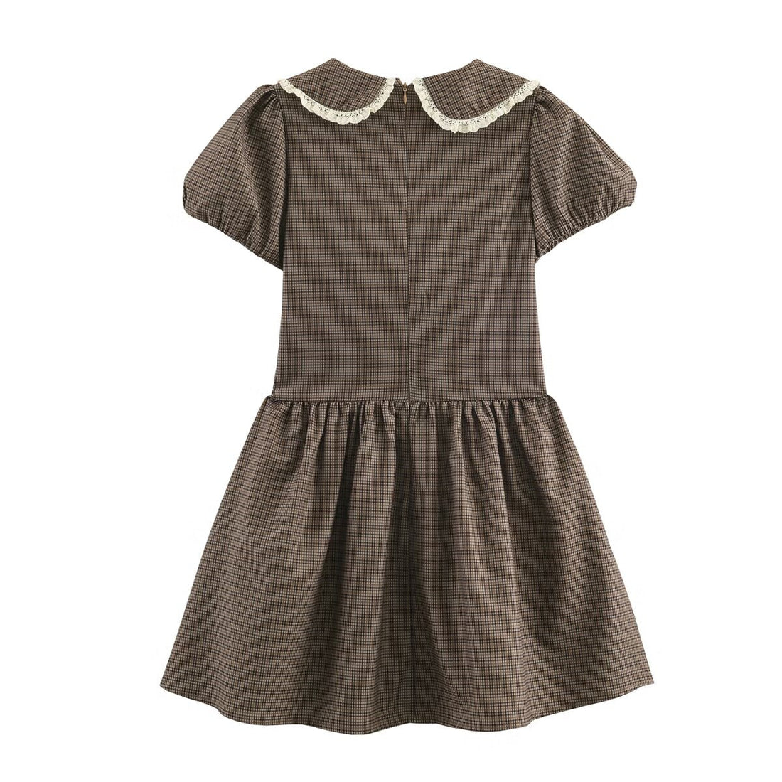 Women Clothing Summer Sweet Cute Anti Aging Plaid Collared Dress by Ragazza