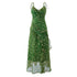 Summer Vintage Fresh Gentle Ruffled Floral Dress Slim Fit Figure Flattering Cami Dress by Ragazza