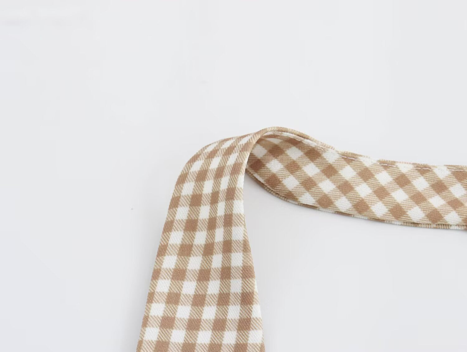 Women Clothing Summer French All Match Retro Spaghetti Straps Small Plaid Dress by Ragazza