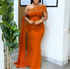 Sloping Shoulder Dress Sexy Sheath Slim Dress Maxi Dress Women by Ragazza