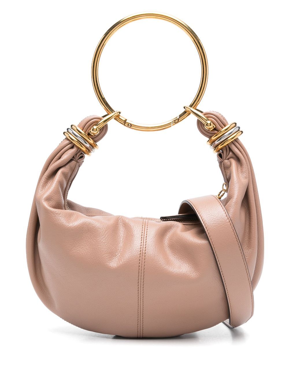 Chloe Women Small Bracelet Hobo Bag In Grained Leather by Luosophy