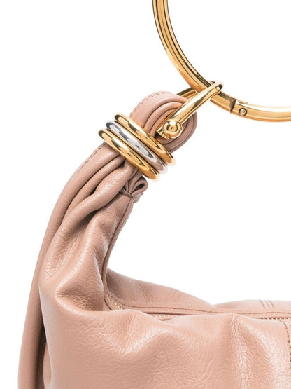 Chloe Women Small Bracelet Hobo Bag In Grained Leather by Luosophy