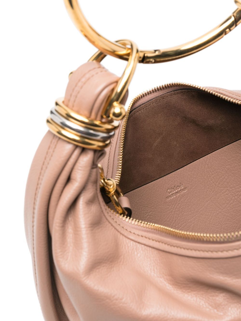 Chloe Women Small Bracelet Hobo Bag In Grained Leather by Luosophy