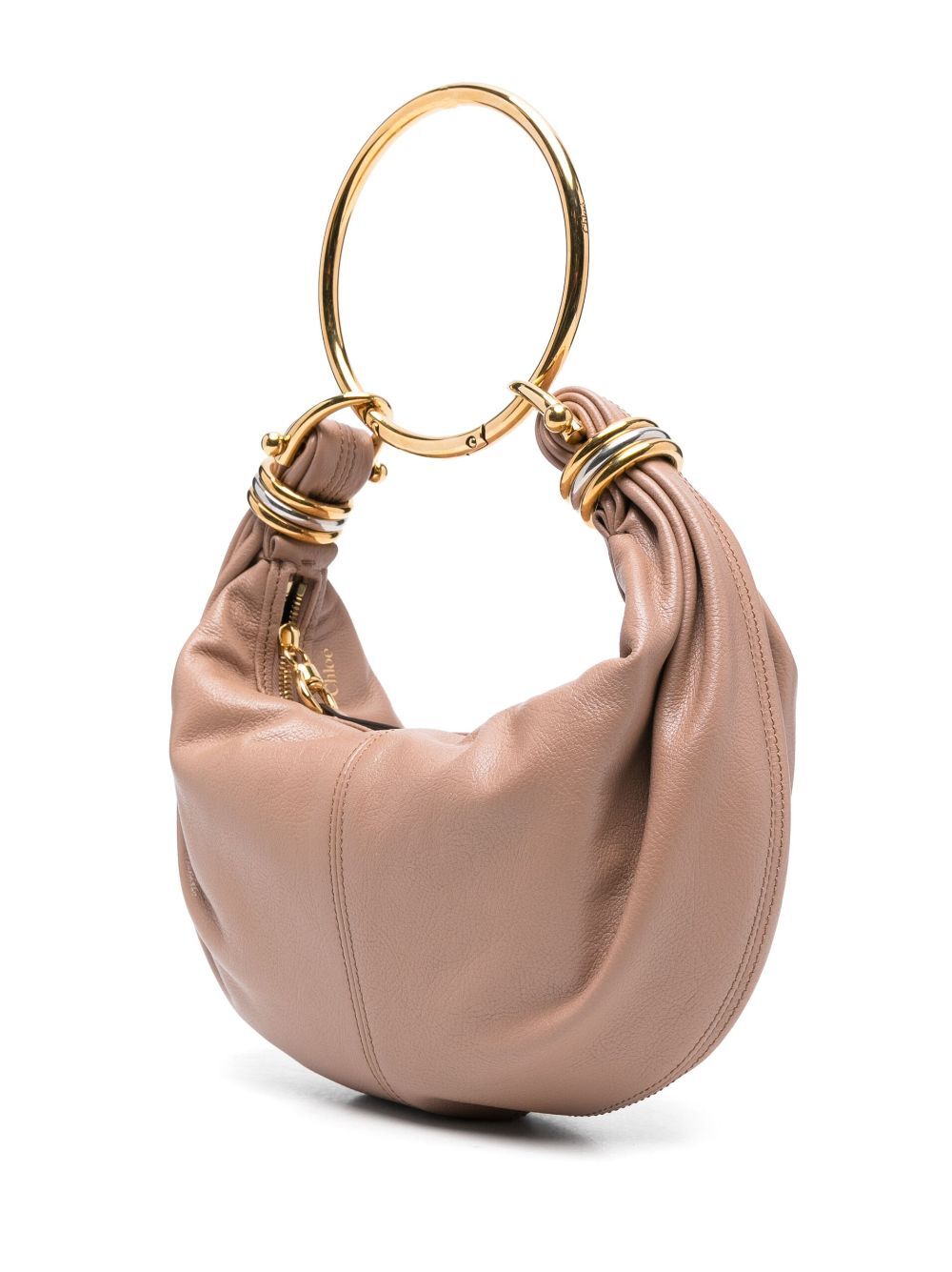 Chloe Women Small Bracelet Hobo Bag In Grained Leather by Luosophy