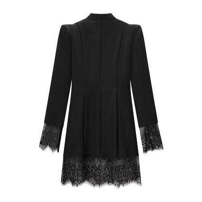 Trendy Hollow Out Cutout Long Sleeve Lace Splicing Dresses by Ragazza