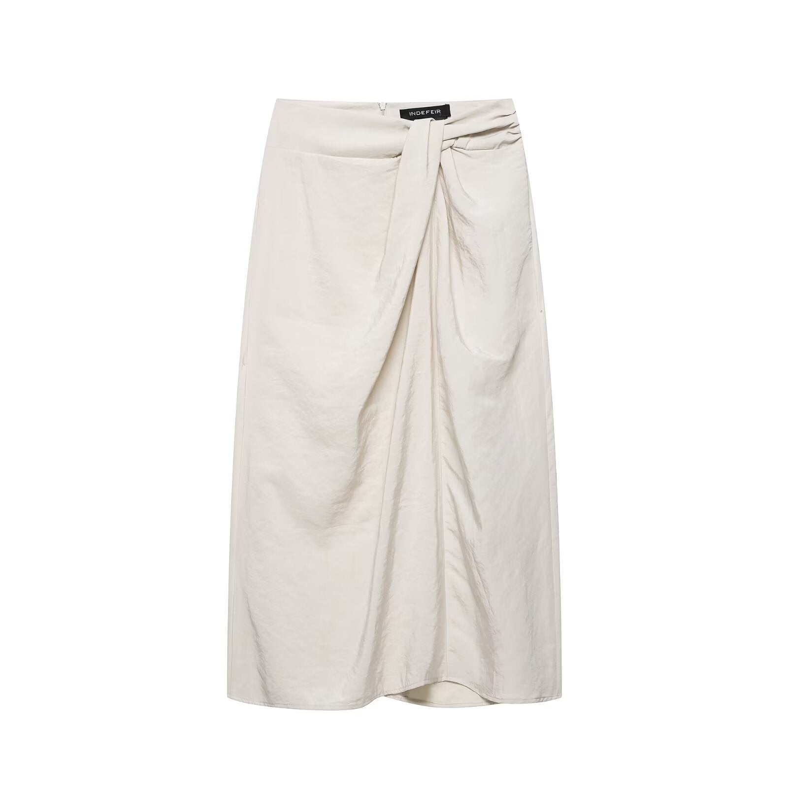 Women Clothing Summer Elegant Pleated Bow Tie Wrapping Towel Midi Skirts by Ragazza