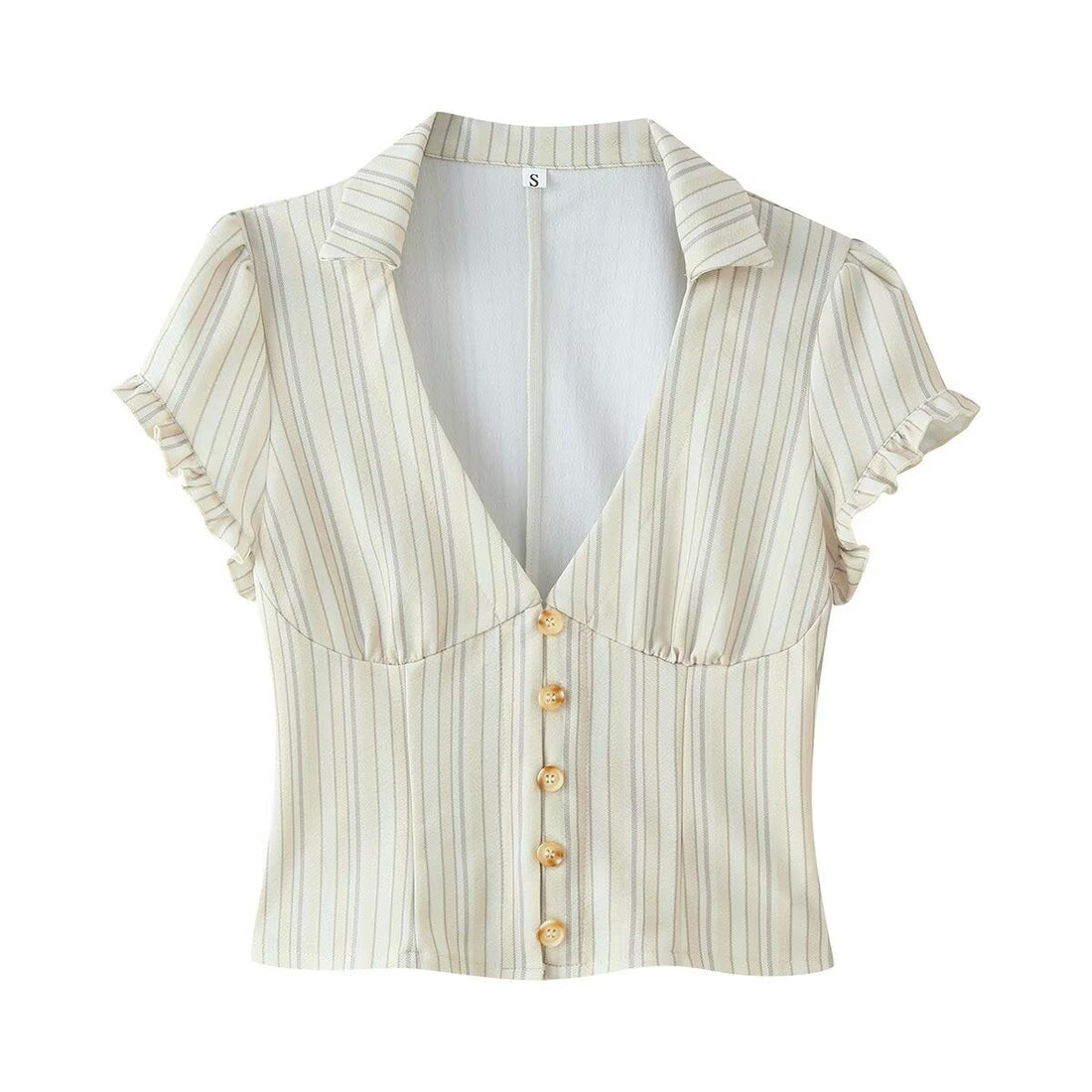 Women Clothing Spring Sexy Button Short Sleeve Top Pant Sets by Ragazza