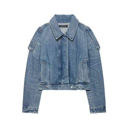Women Clothing Summer Loop Accessories Denim Jacket Coat by Ragazza