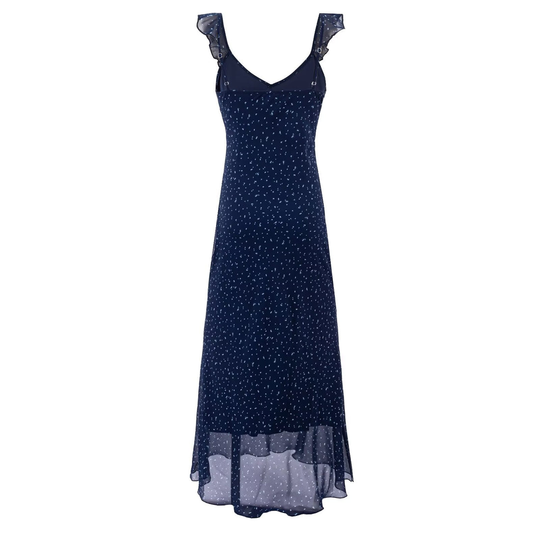 Sweet Ruffled Floral Dress Summer Waist Controlled Slim Fit Slimming Vacation Maxi Dress Women by Ragazza
