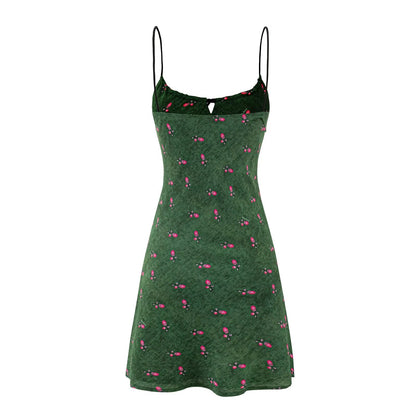 Sexy Backless Hip Dress Women Spring Summer Slim Fit Slimming Spaghetti Straps Dress by Ragazza
