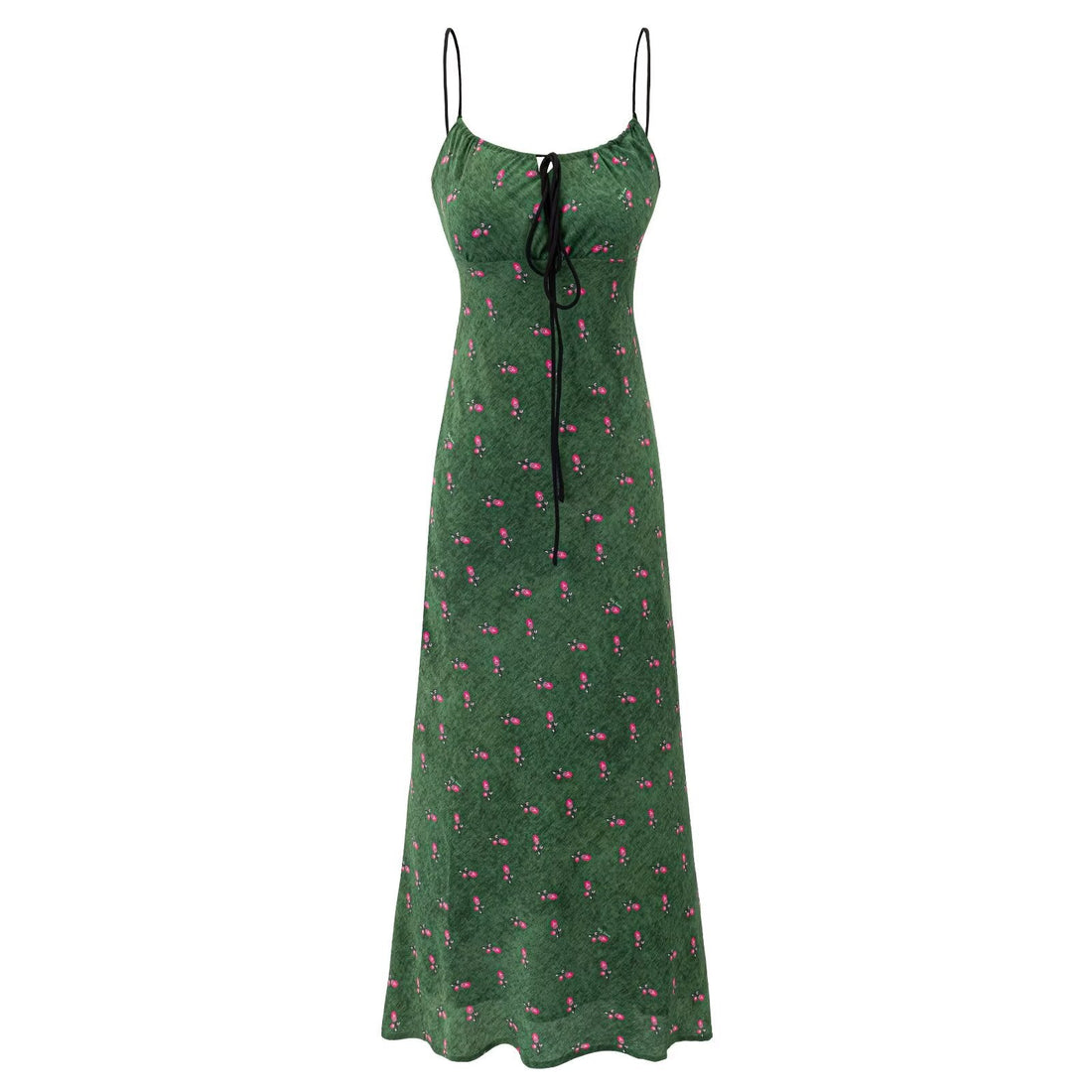Women Clothing Summer Vintage Floral Slim Fit Long Strap Dress by Ragazza