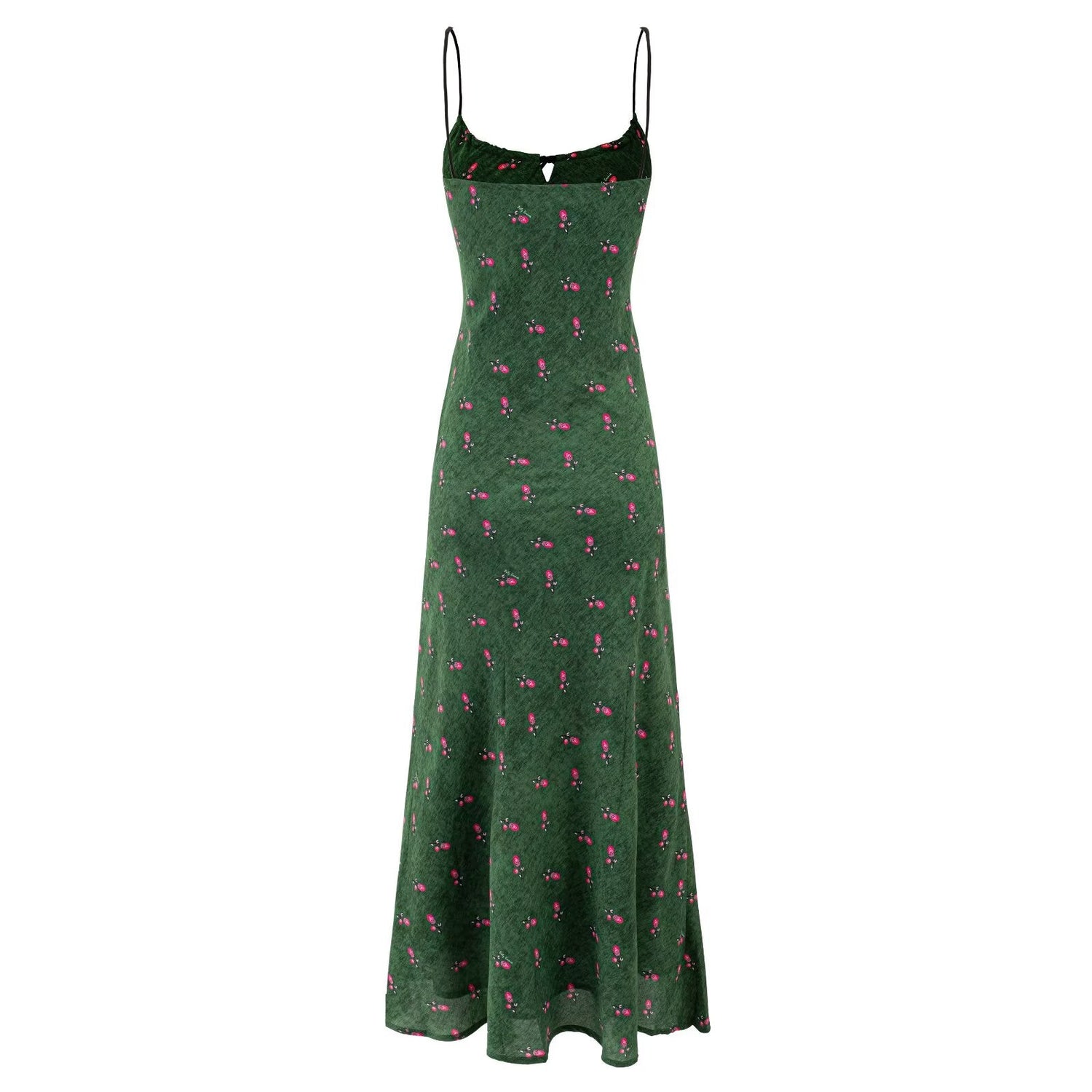 Women Clothing Summer Vintage Floral Slim Fit Long Strap Dress by Ragazza