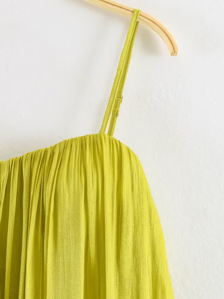 Summer Sexy Elegant Pleated Backless Strap Maxi Dress Party Dress by Ragazza