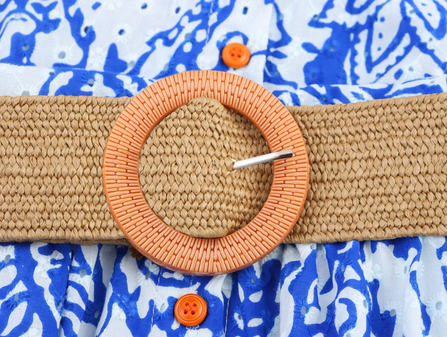 Women Clothing Summer Office with Belt Embroidery Dress by Ragazza