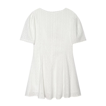 Women Clothing Fashionable Hollow Out Cutout Embroidered Short Dress by Ragazza