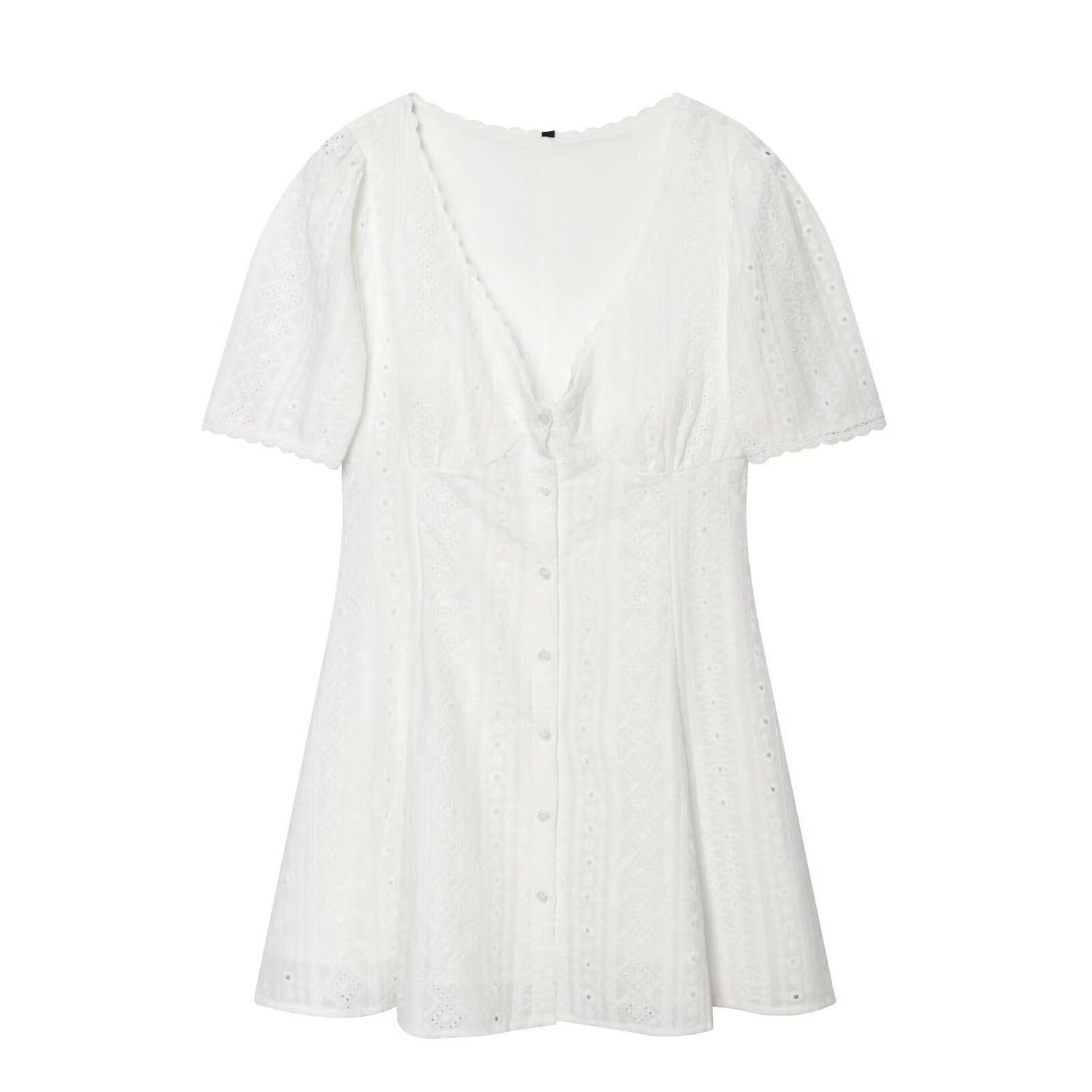 Women Clothing Fashionable Hollow Out Cutout Embroidered Short Dress by Ragazza