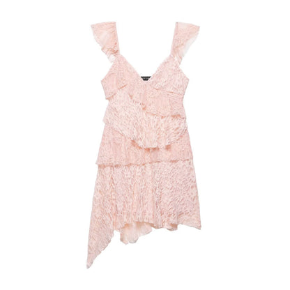 Women Clothing Laminated Decoration Lace Dress  DestGlow
