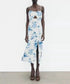 Women Clothing Spring Holiday Backless Spaghetti Strap Floral Print Midi Dress  DestGlow