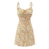 Summer Women Clothing Sweet Spicy Girly Floral Skirt Slim Fit Slimming Spaghetti Straps Dress  DestGlow