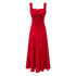 Fairy Dress Seaside Wear Tight Waist Strap Dress Women Summer Beautiful Square Collar Slimming Umbrella Swing Dress  DestGlow