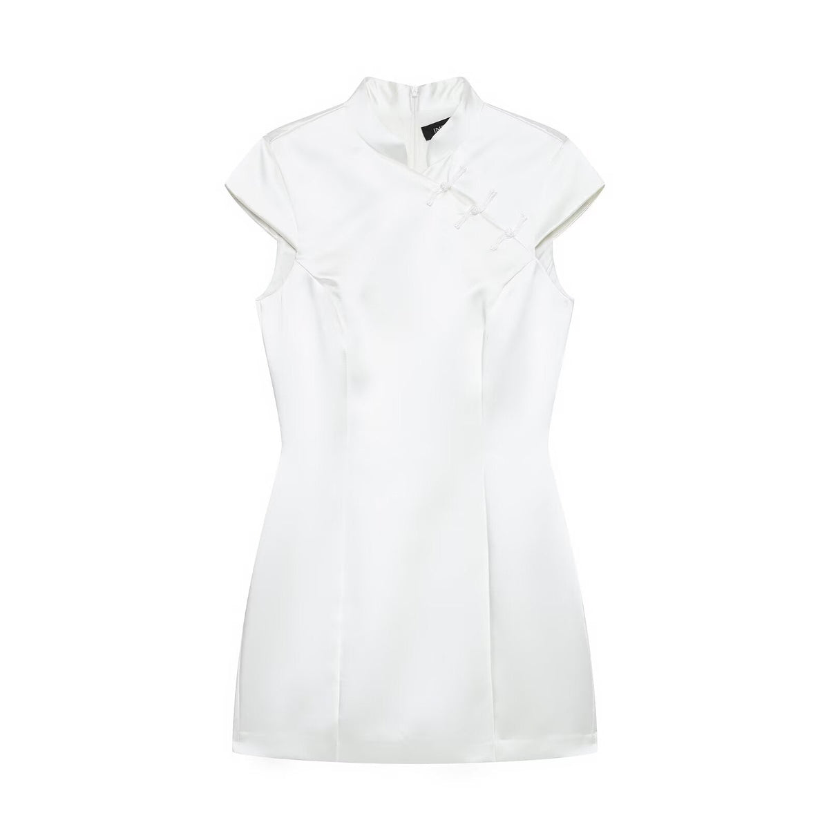 Women Silk Satin String Button Mini Dress Women  DestGlow