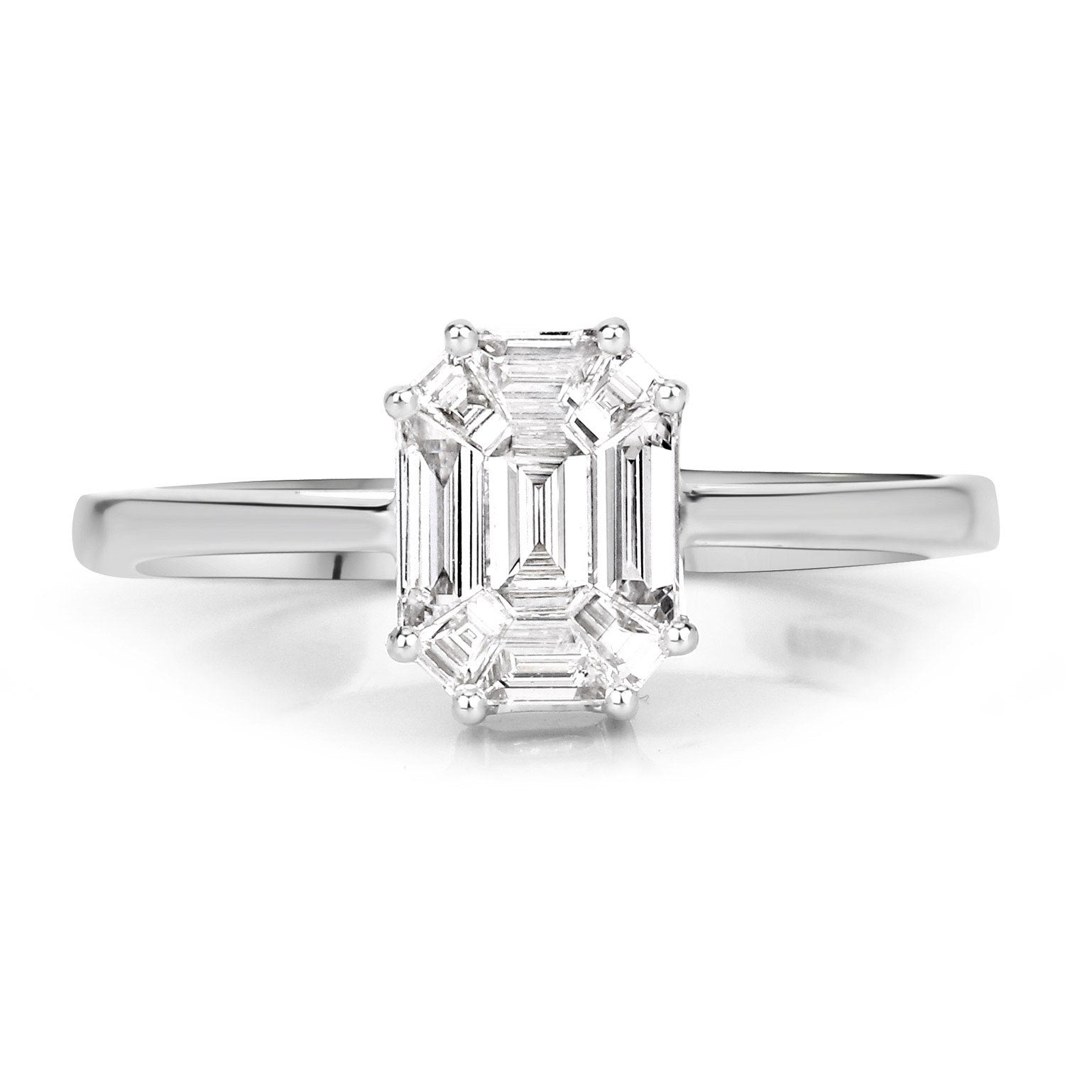 0.48 Carat Genuine White Diamond 18K White Gold Ring by Bids.com