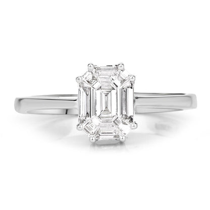 0.48 Carat Genuine White Diamond 18K White Gold Ring by Bids.com