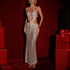 V Neck Sleeveless Sling Beautiful Back Strap Formal Dress Party Long Women Slim Fit Maxi Dress  DestGlow