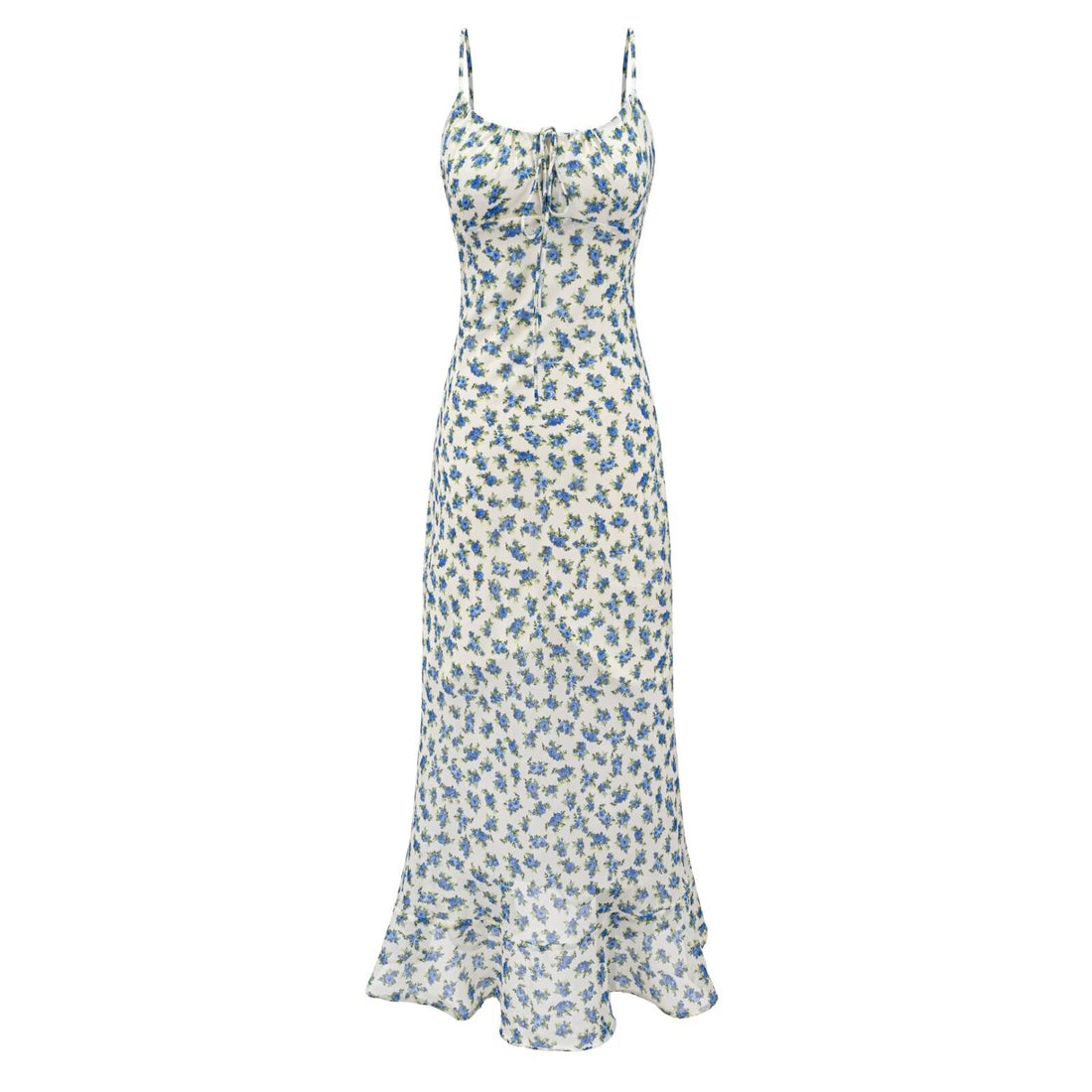 Summer Women Clothing French Romantic Atmosphere Seaside Vacation Printed Maxi Dress Slim Strap Dress  DestGlow