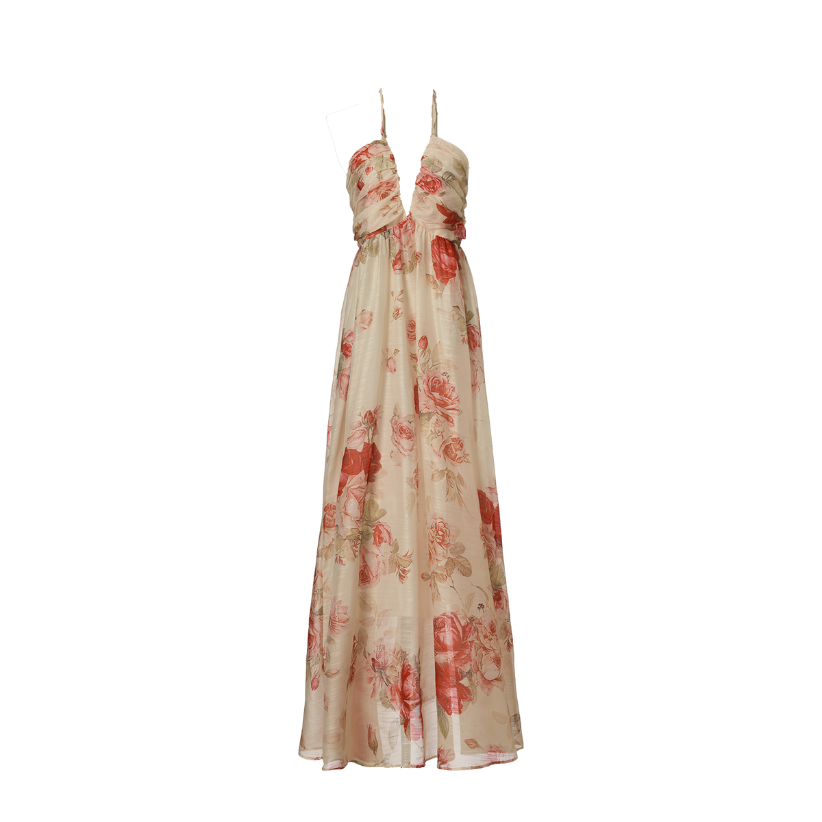 Women Summer Printed Halter Neck Strapless Dress  DestGlow