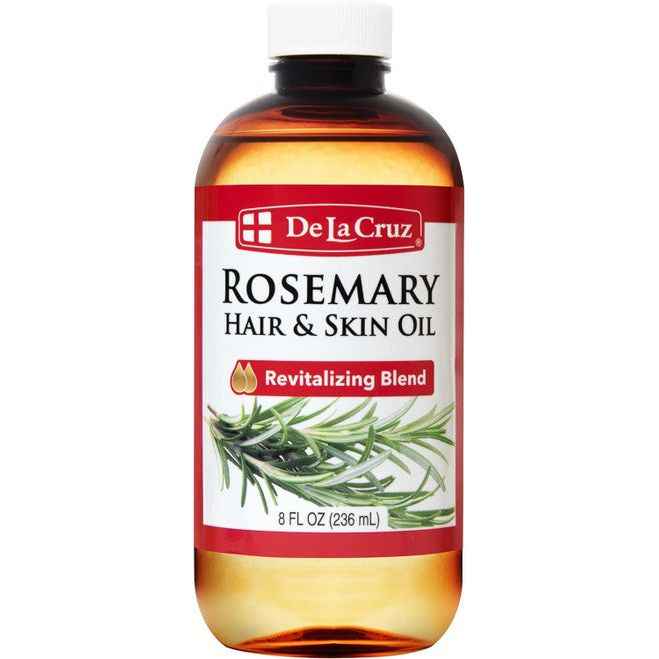 De La Cruz Rosemary Hair &amp; Skin Oil, 8 Fl Oz (236 Ml)