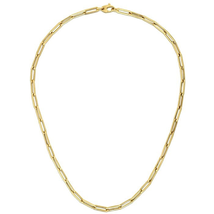 10K Yellow Gold Lite Paperclip Chain (4.20 mm)  DestGlow