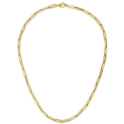 10K Yellow Gold Lite Paperclip Chain (4.20 mm)  DestGlow