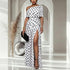 Women Wear Polka Dot Split Cocktail Holiday Sheath Dress  DestGlow