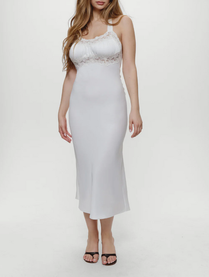 Vacation Dress Lace Slim Fit Patchwork Backless Halter Dress  DestGlow