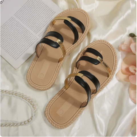 Lightweight Color Matching Platform Slippers Women Summer Casual Comfortable Lightweight Beach Slippers  DestGlow
