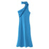 Women Clothing Asymmetric Scarf with Sexy Slim Fit Midi Skirt Long Dress  DestGlow