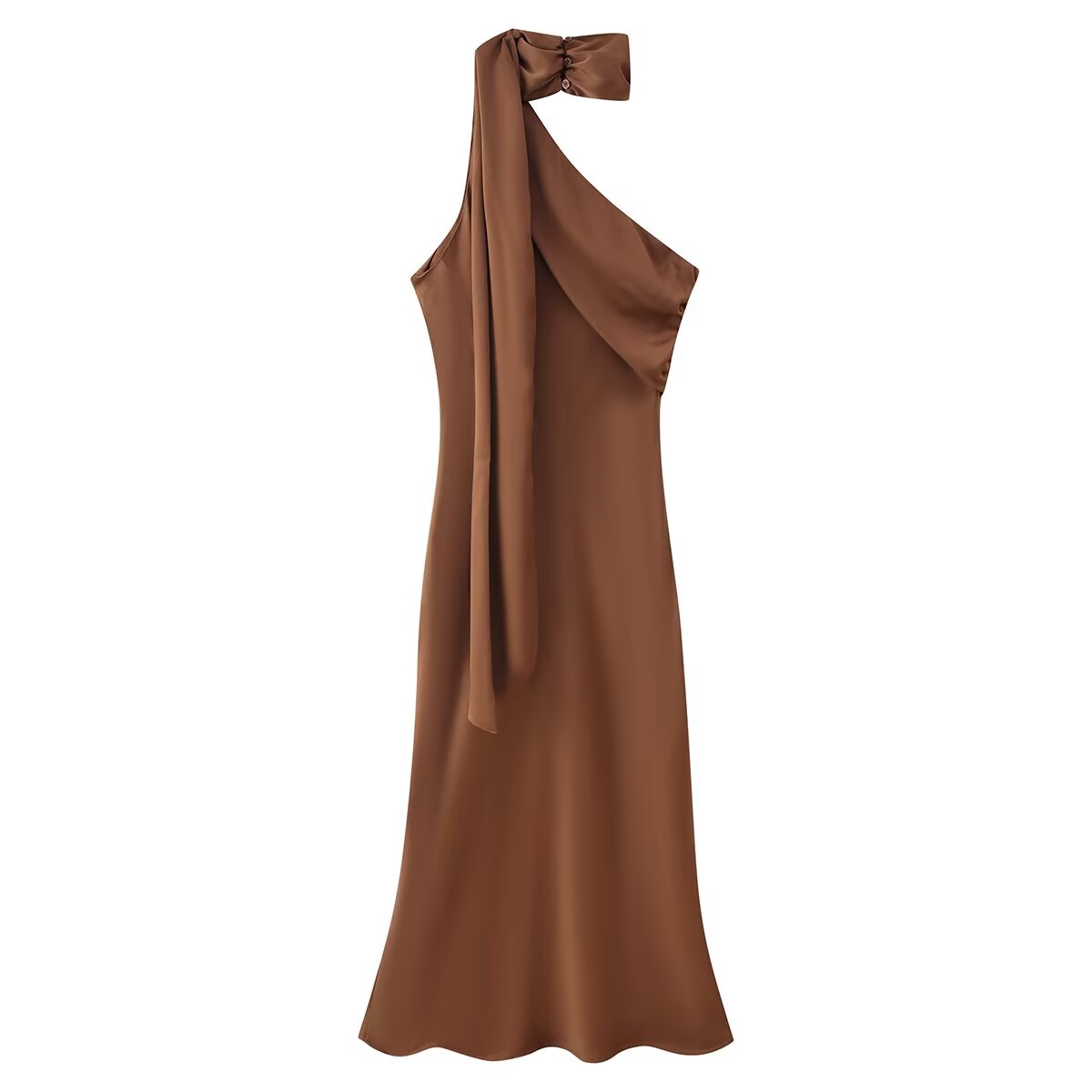 Women Clothing Asymmetric Scarf with Sexy Slim Fit Midi Skirt Long Dress  DestGlow