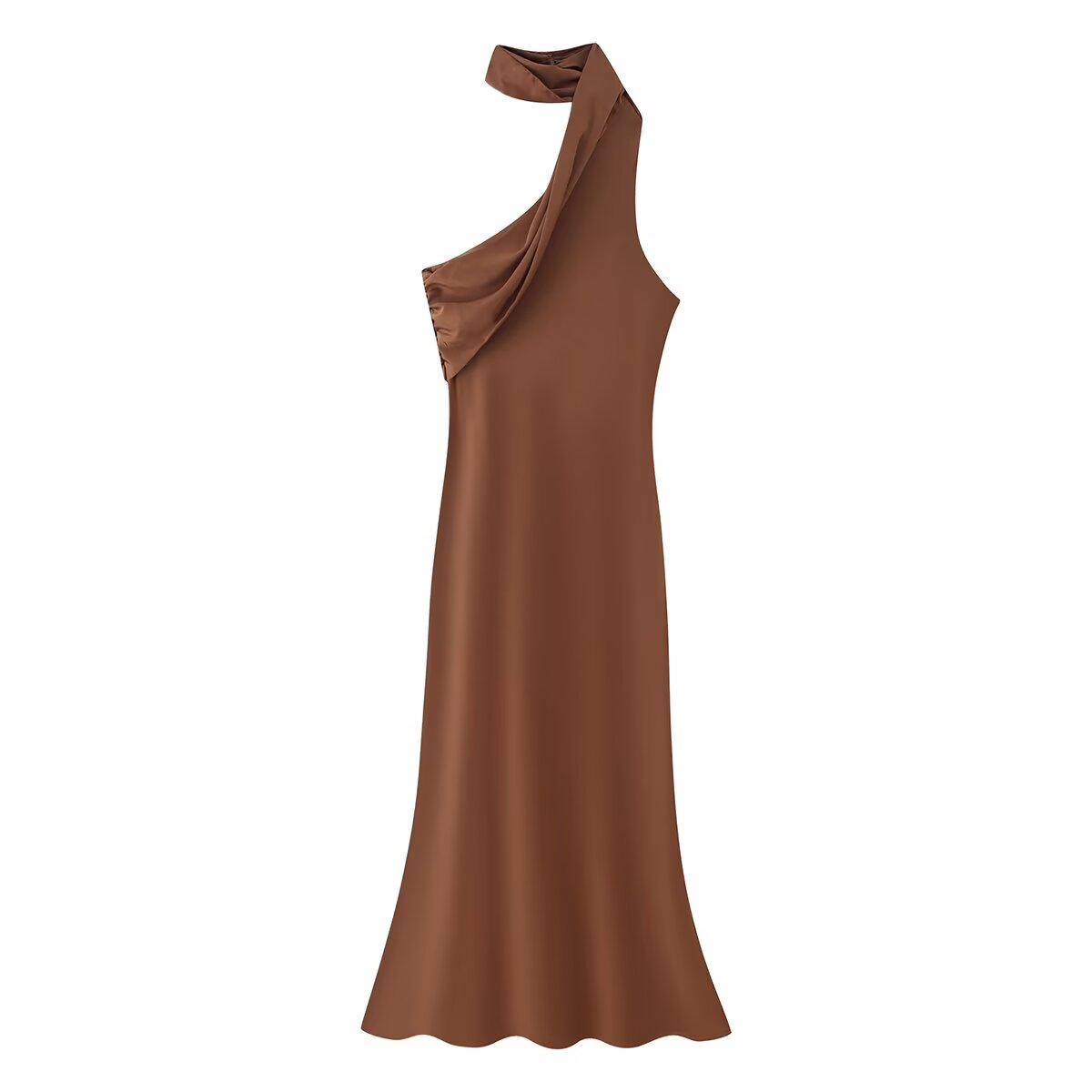 Women Clothing Asymmetric Scarf with Sexy Slim Fit Midi Skirt Long Dress  DestGlow