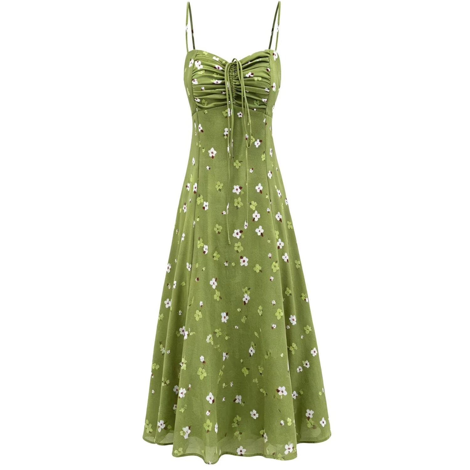 Summer Women Clothing Fresh Romantic Vacation Printed Maxi Dress Slim Strap Dress  DestGlow