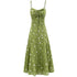 Summer Women Clothing Fresh Romantic Vacation Printed Maxi Dress Slim Strap Dress  DestGlow
