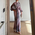 Spring Summer Vintage Print Backless Beach Maxi Dress  DestGlow