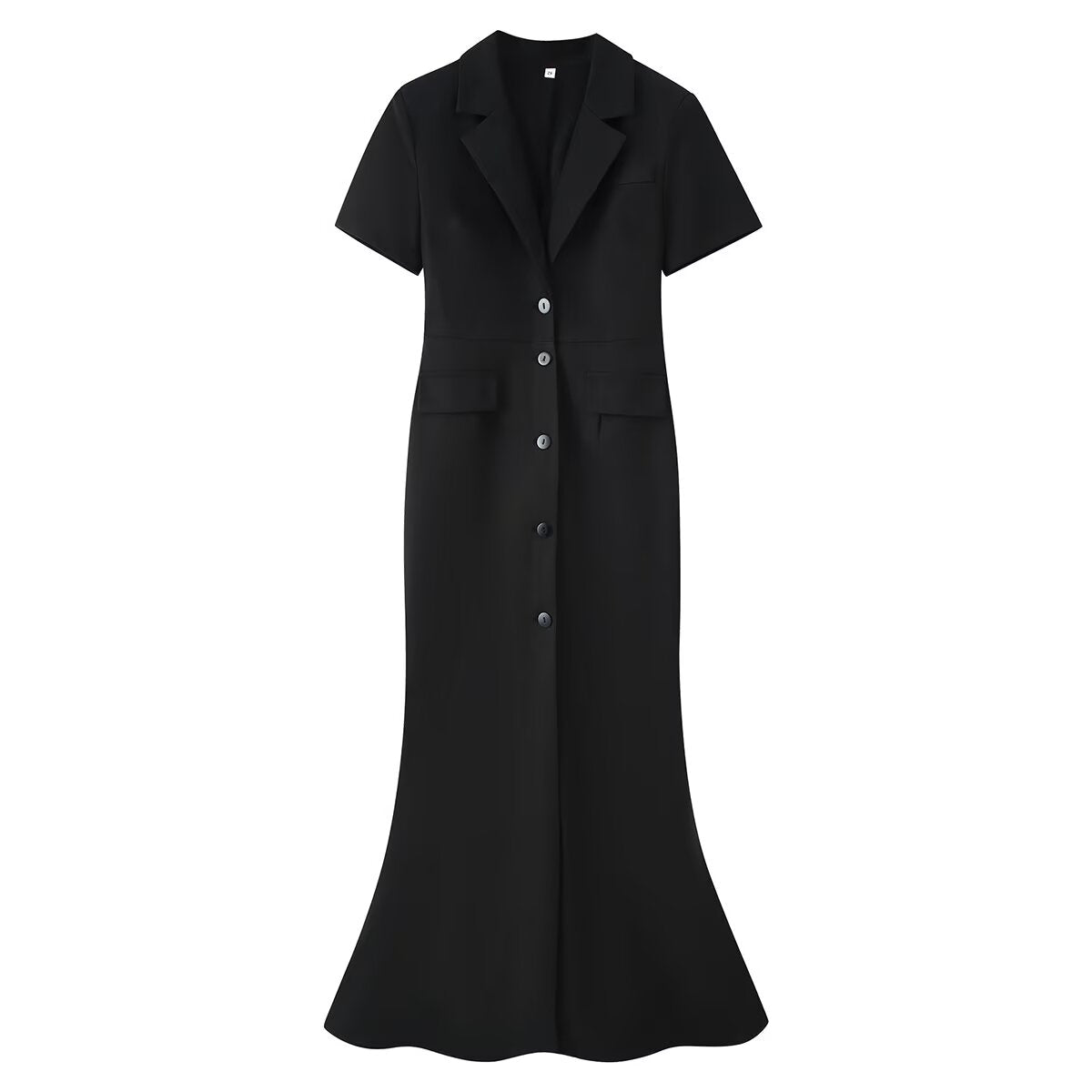 Women Clothing Summer Elegant Collared Single Breasted Slim Dress  DestGlow