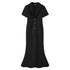 Women Clothing Summer Elegant Collared Single Breasted Slim Dress  DestGlow
