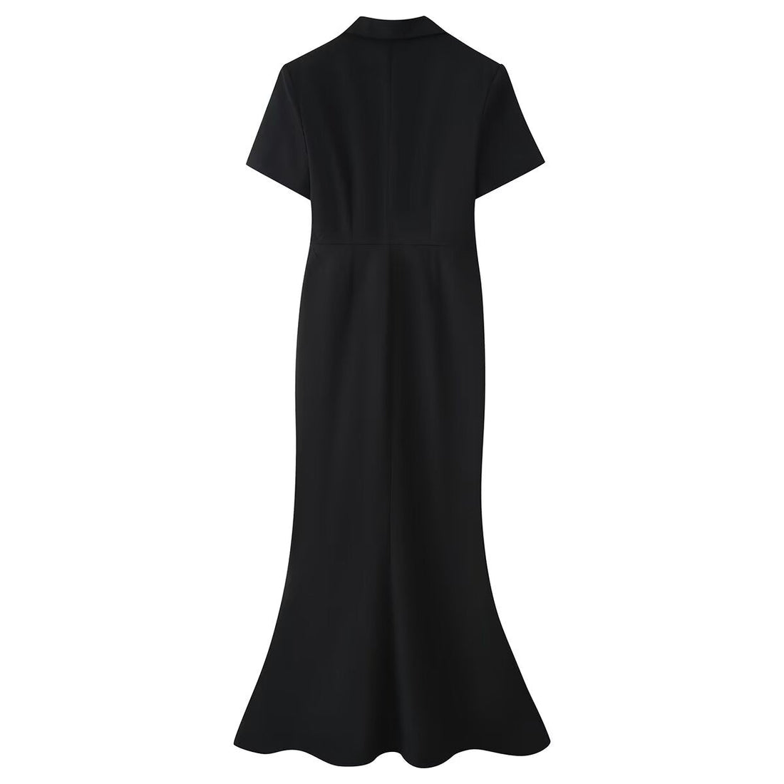 Women Clothing Summer Elegant Collared Single Breasted Slim Dress  DestGlow